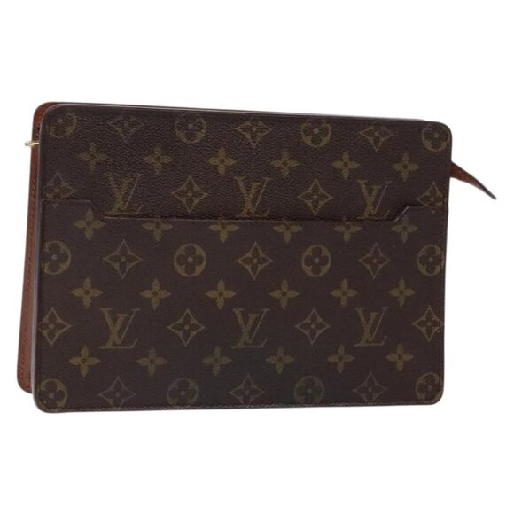 LOUIS VUITTON Monogram Pochette Homme Clutch Bag M51795 LV Auth ep10246 - Picture 1 of 15